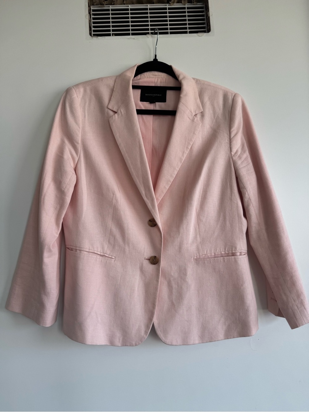 Banana Republic Light Pink Linen Blazer